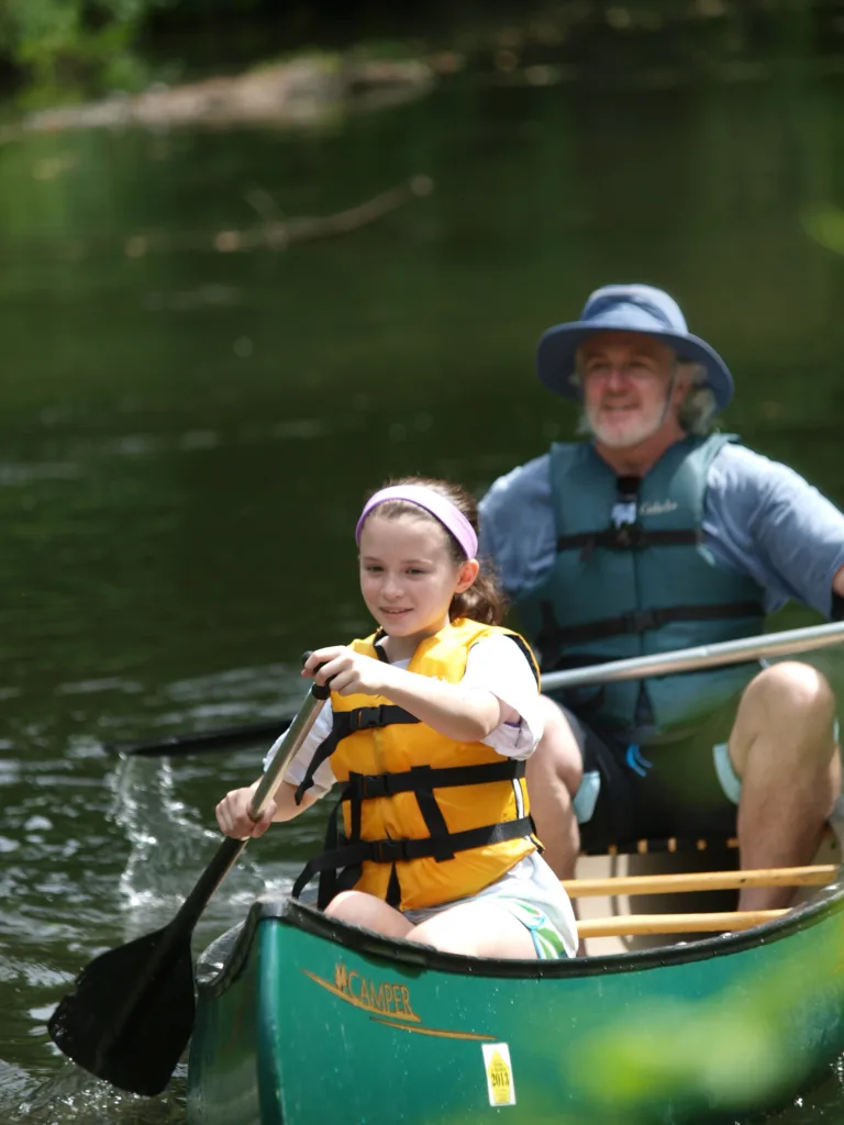 Father and Daughter in Canoe